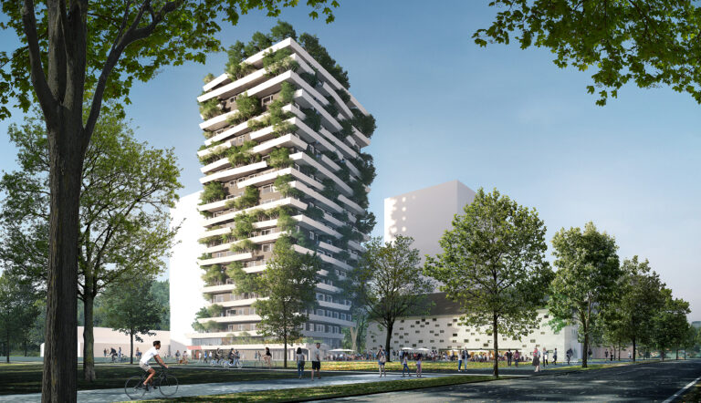 Visualisierung „Green Tower“ © Atelier Pucher