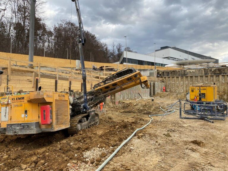 Bohrpfahlarbeiten für Radiologie in Graz voll im Gange