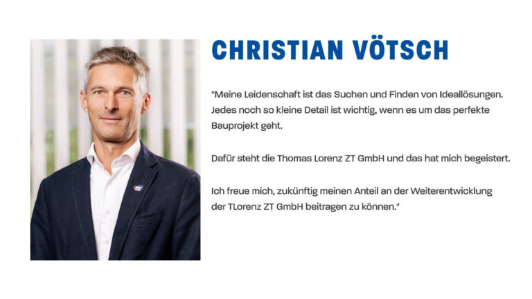 Zuwachs im Gesellschafterkreis der Thomas Lorenz ZT GmbH