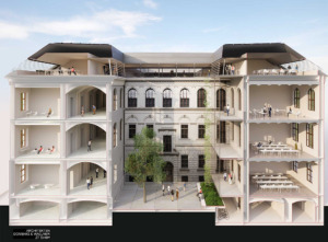 Visualisierung Universitätsplatz 4 © Architekten Domenig & Wallner ZT GmbH