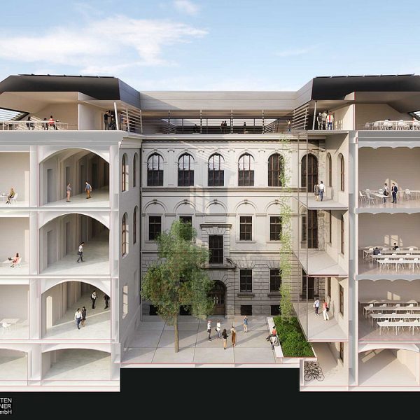 Visualisierung Universitätsplatz 4 © Architekten Domenig & Wallner ZT GmbH